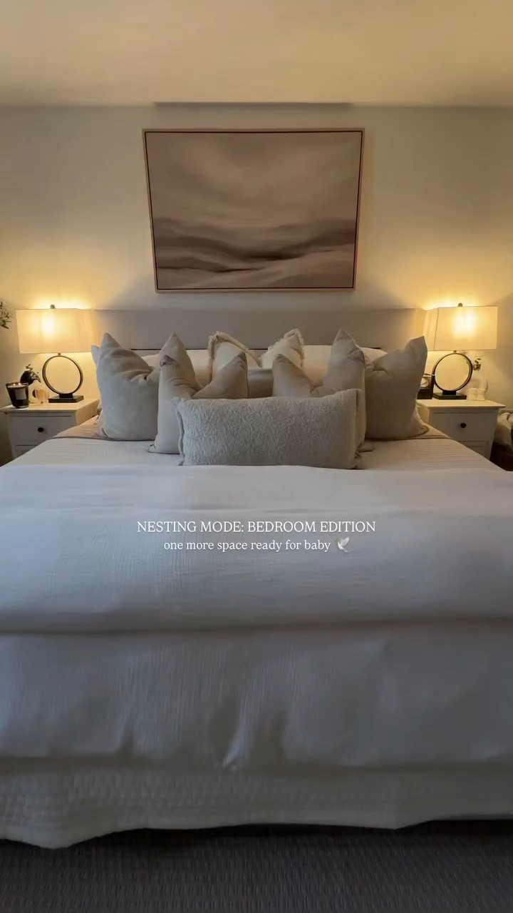 #ad Another room checked off our “before baby arrives” list 🥹🤍
Our bedroom refresh is coming together, and this piece “Voz Do Deserto” from @gioia_wall_art tied it all in perfectly.

There’s something so special about artwork that not only fits your space, but sets the tone for it. It is so calm, grounded, and exactly the feeling I wanted.

One step closer to our home feeling ready for this next season 🕊️
 Linked what I can!! 

#pregnancyjourney #pregnancynesting #homerefresh

#LTKBaby #LTKdayinmylife #LTKHome