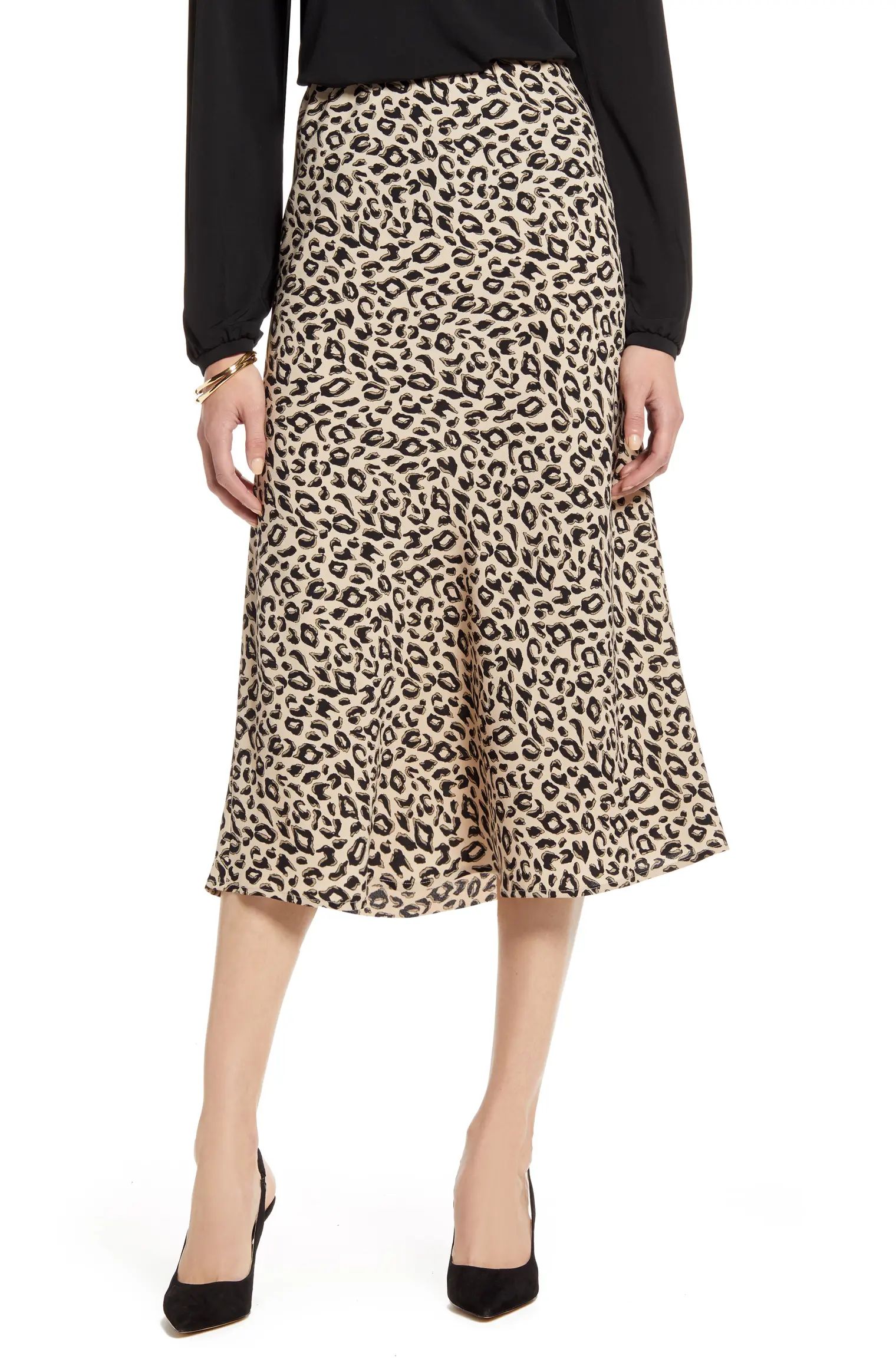 Bias Cut A-Line Midi Skirt | Nordstrom