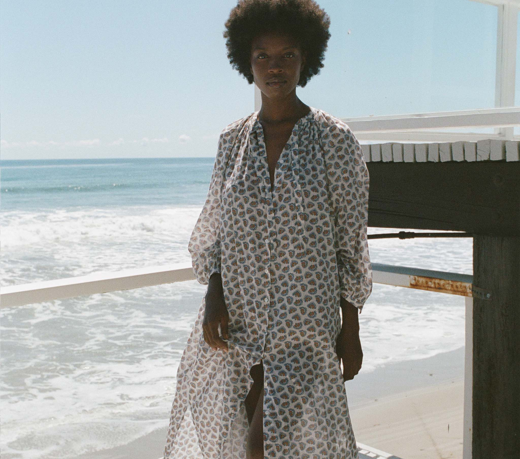 Johanna Dress - Sea Salt Bedford Paisley | DÔEN | DOEN