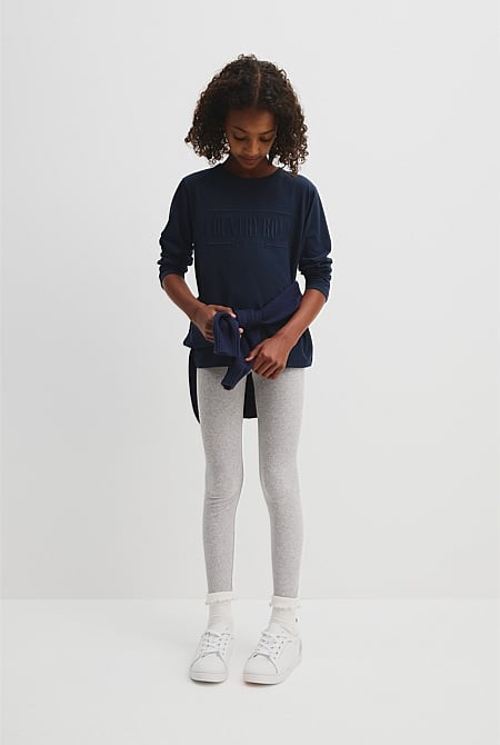 Organically Grown Cotton Solid Rib Legging | Country Road (AU)