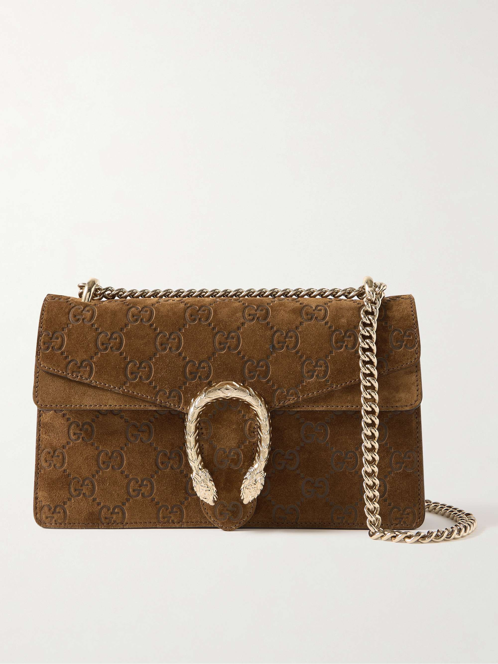 Dionysus debossed suede shoulder bag | NET-A-PORTER (US)