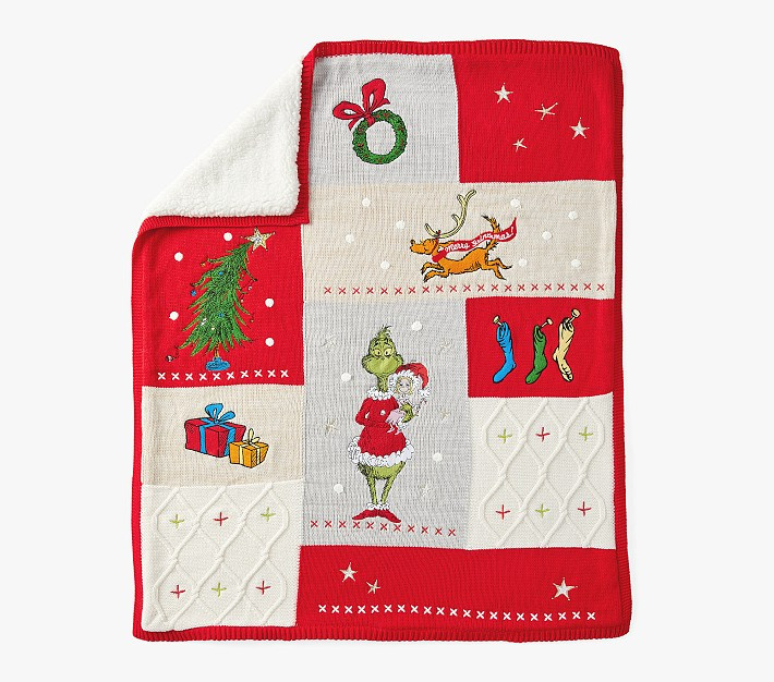 Dr. Seuss's The Grinch™ Heirloom Patchwork Kid Throw Blanket | Pottery Barn Kids