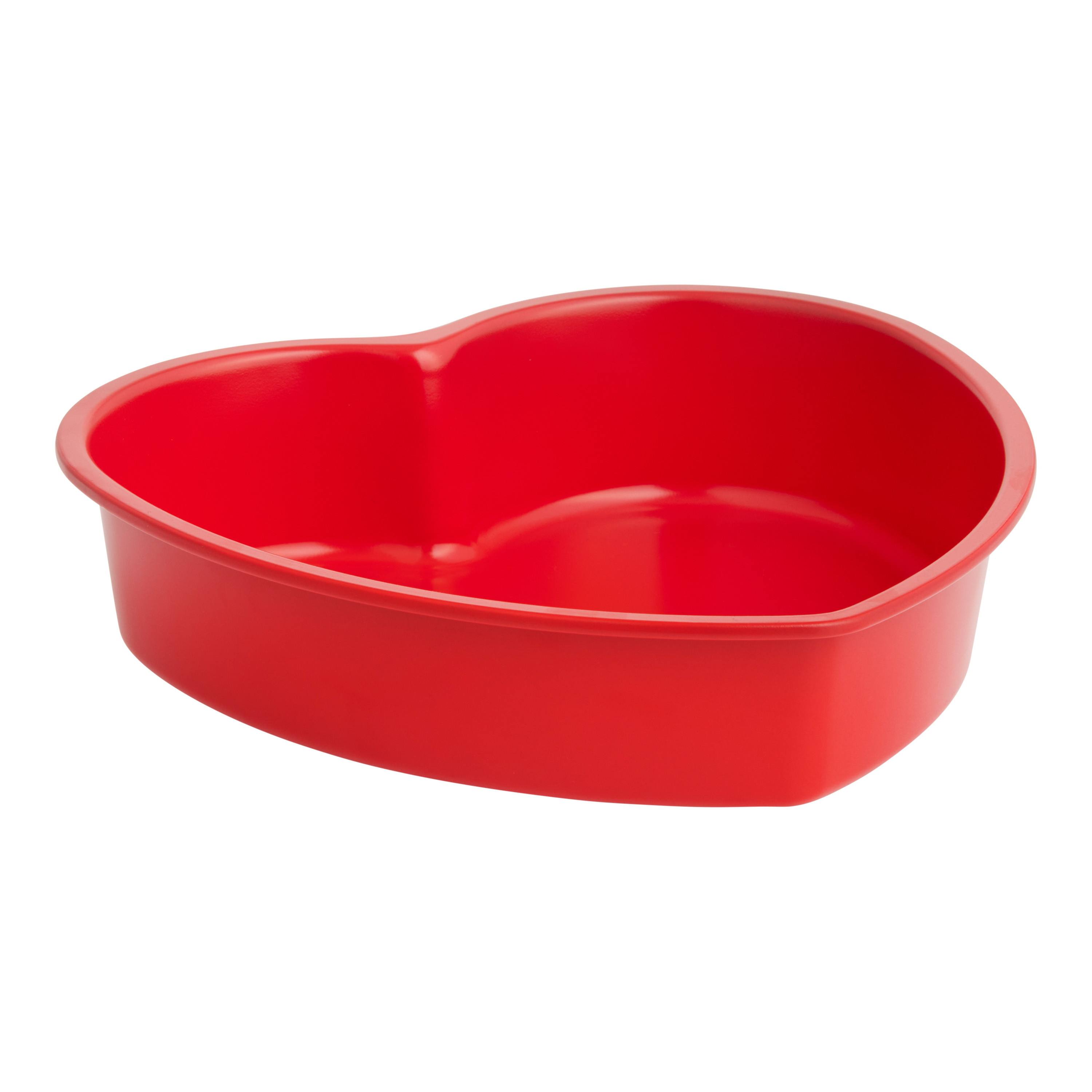 Red Carbon Steel Nonstick Ceramic Heart Shaped Baking Pan | World Market