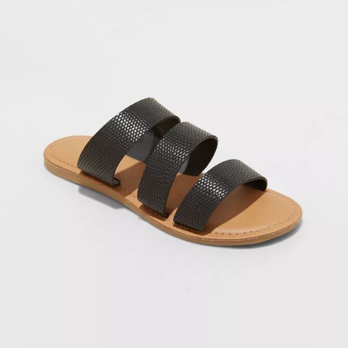 Women's Sammi Triple Band Slide Sandals - Universal Thread™ | Target