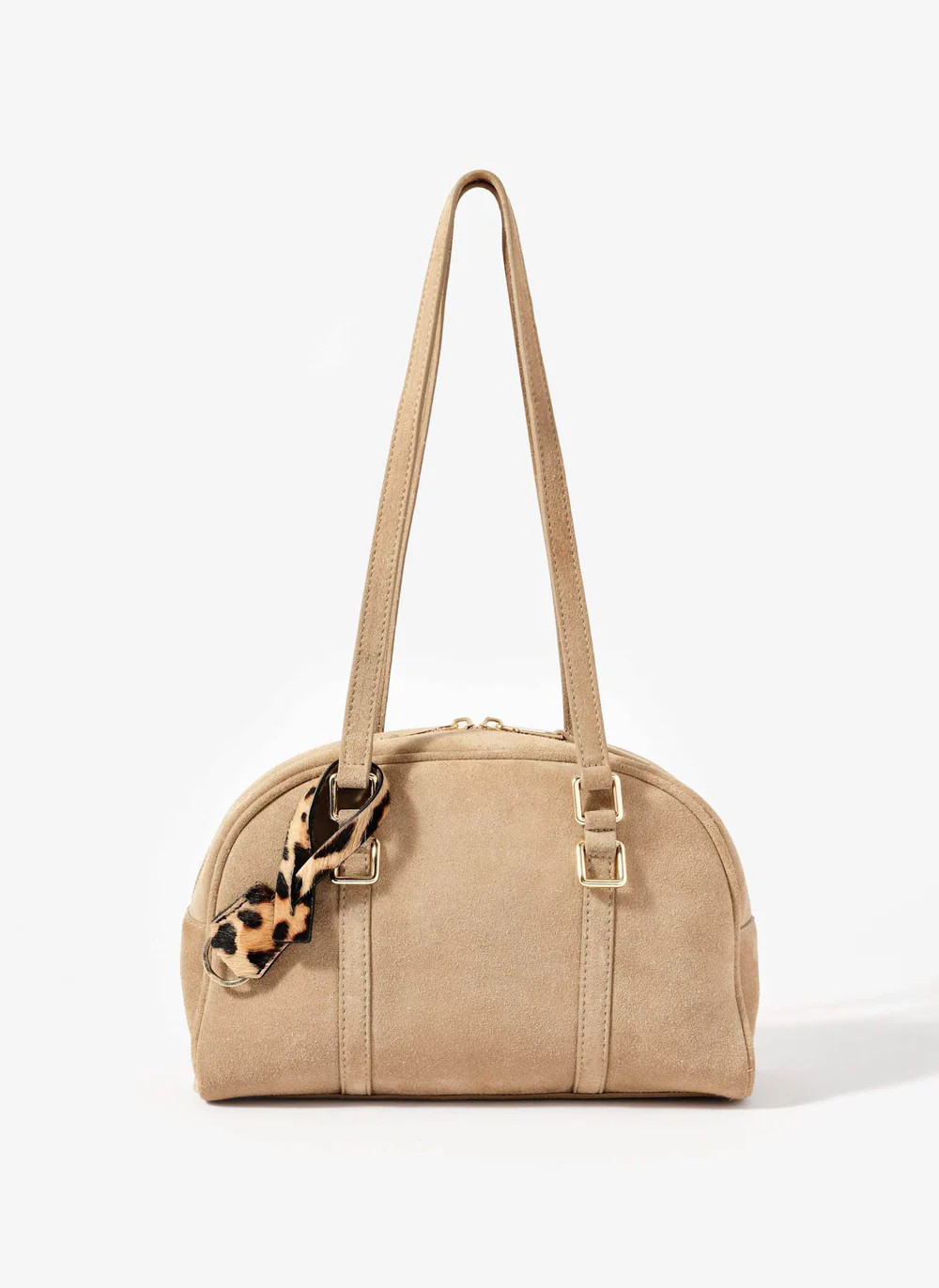 Otti Neutral Suede Shoulder Bag | Mint Velvet