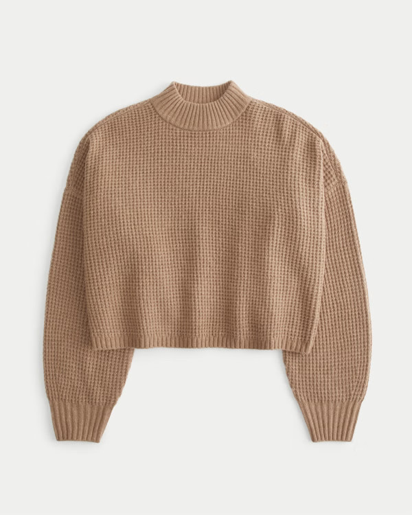 Easy Cozy Waffle Mock-Neck Sweater | Hollister (US)