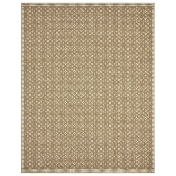 Better Homes & Gardens Taupe/Ivory Liz Crafted Geo Indoor Area Rug, 90" x 116" | Walmart (US)