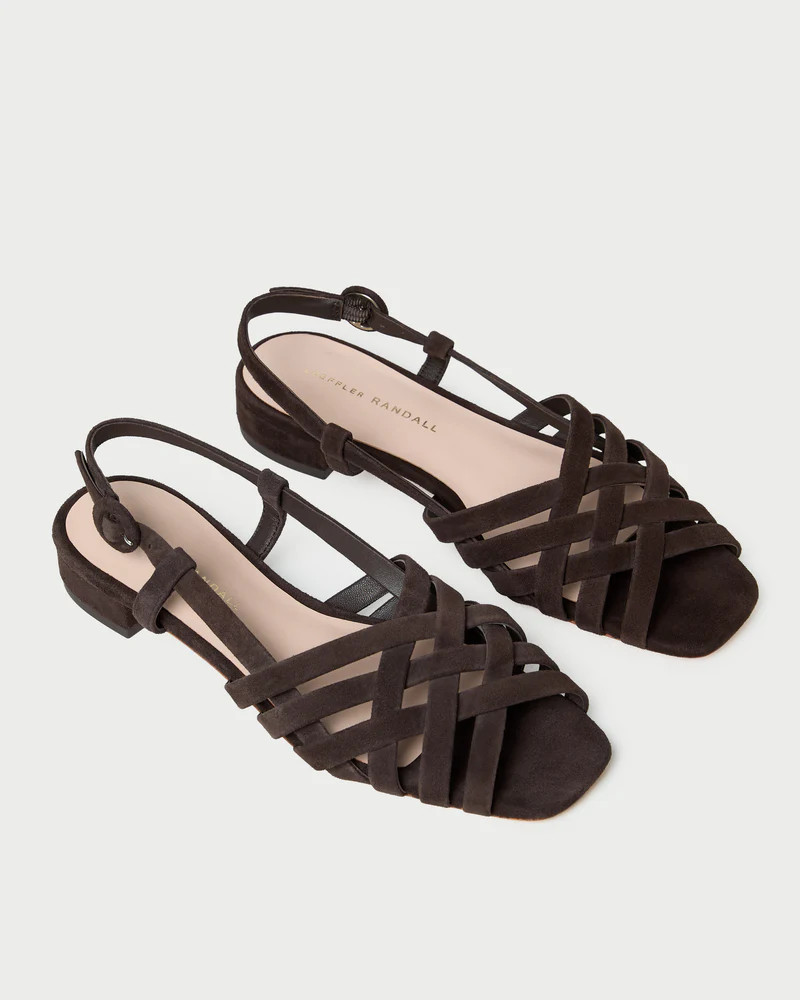 Shelly Brown Suede Flat Sandal | Loeffler Randall