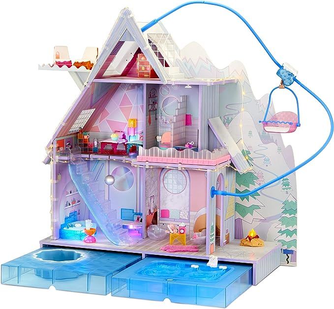 LOL Surprise OMG Winter Chill Cabin Wooden Doll House Playset with 95+ Surprises - Exclusive Colo... | Amazon (US)