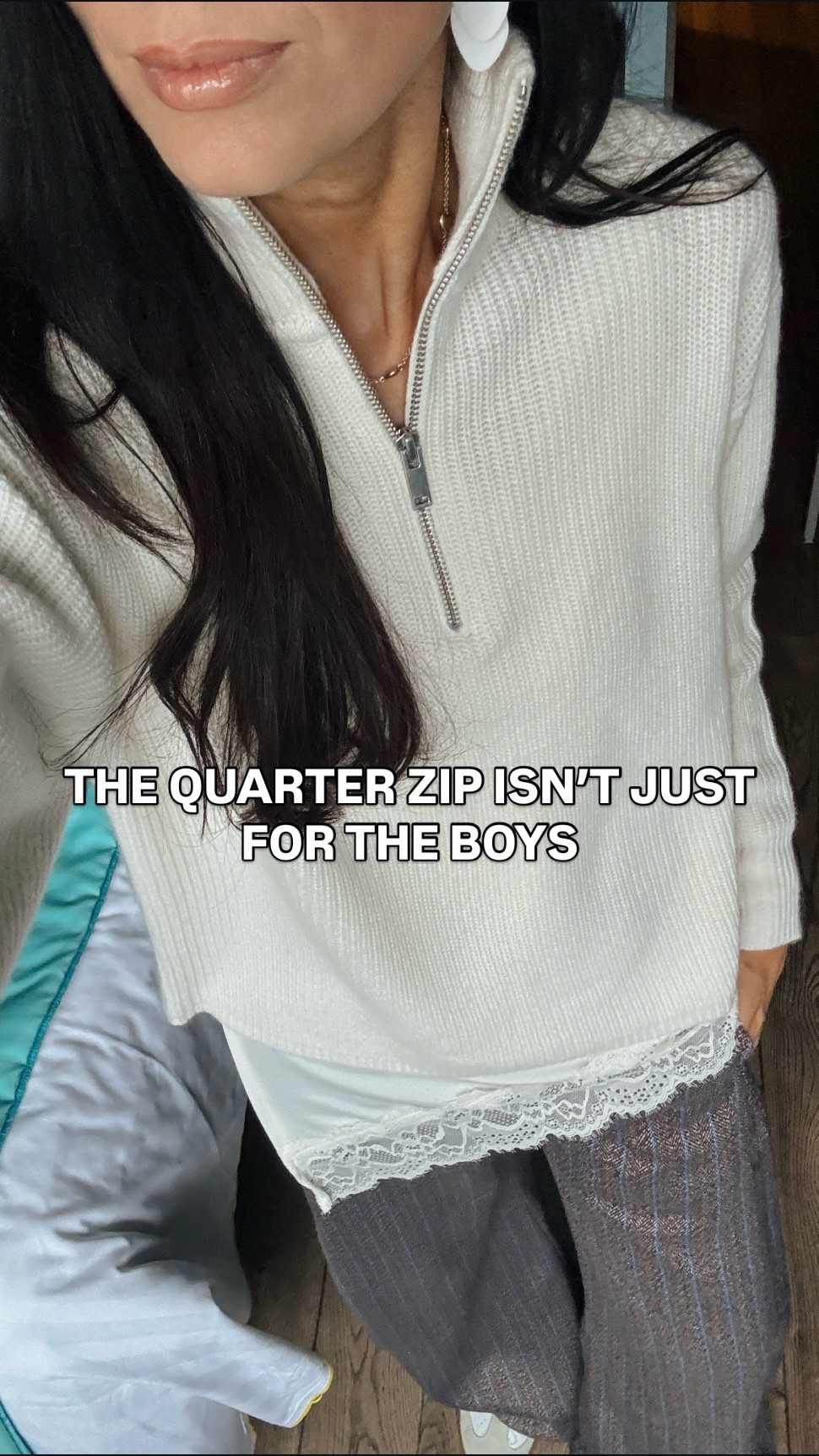 The quarter zip isn’t just for the boys. This @onequince sweater is soft, affordable and perfect for layering. #quincepartner #liketkit @LTK 
