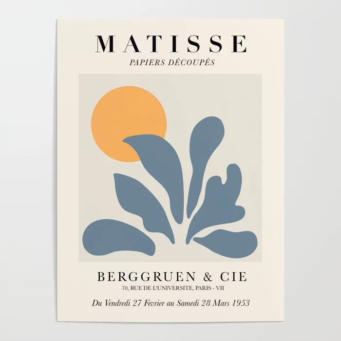 Exhibition poster Henri Matisse 1953. Poster | Society6