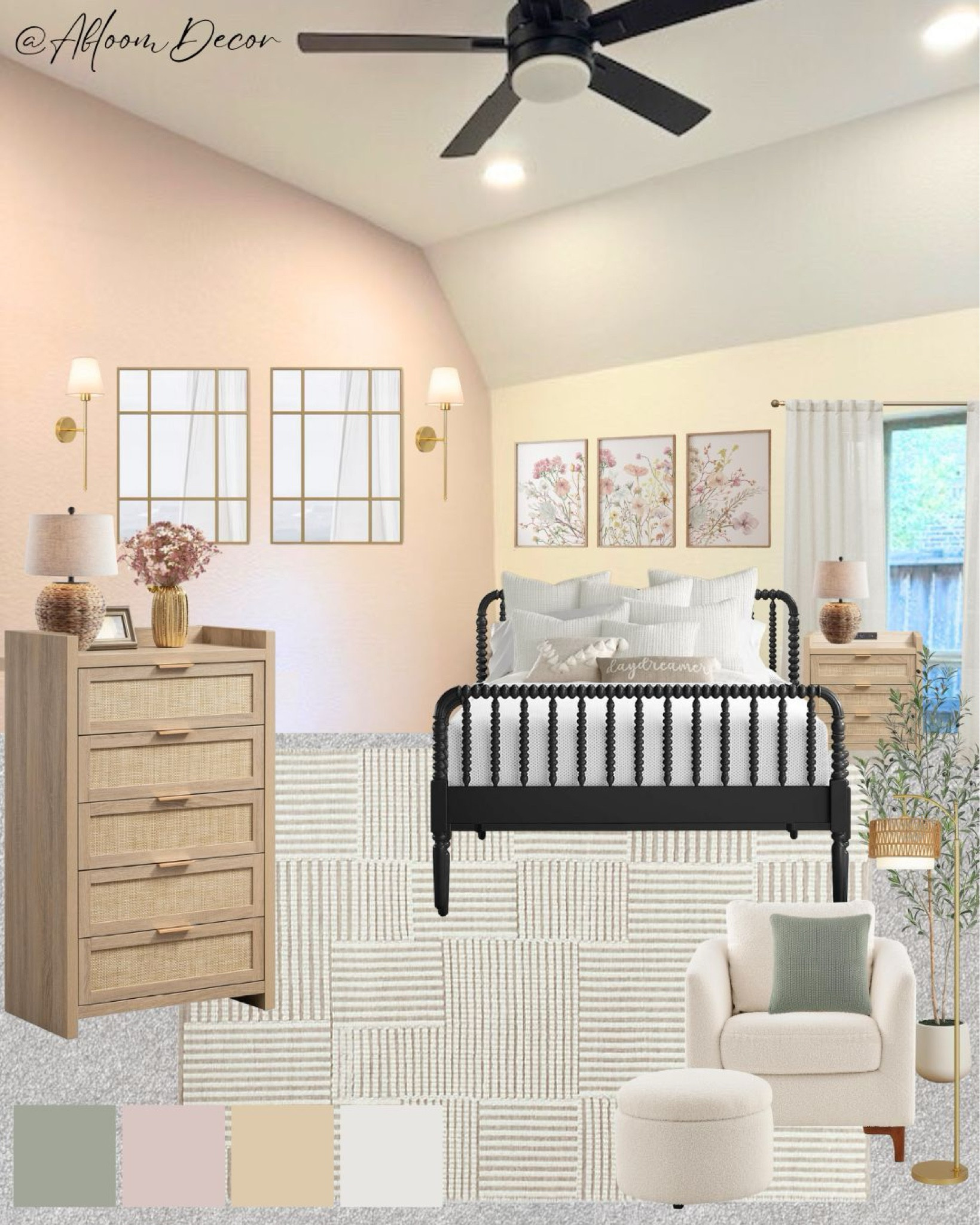 Calming girls’ room design with soft pastel tones and natural textures.

#LTKHome #LTKKids