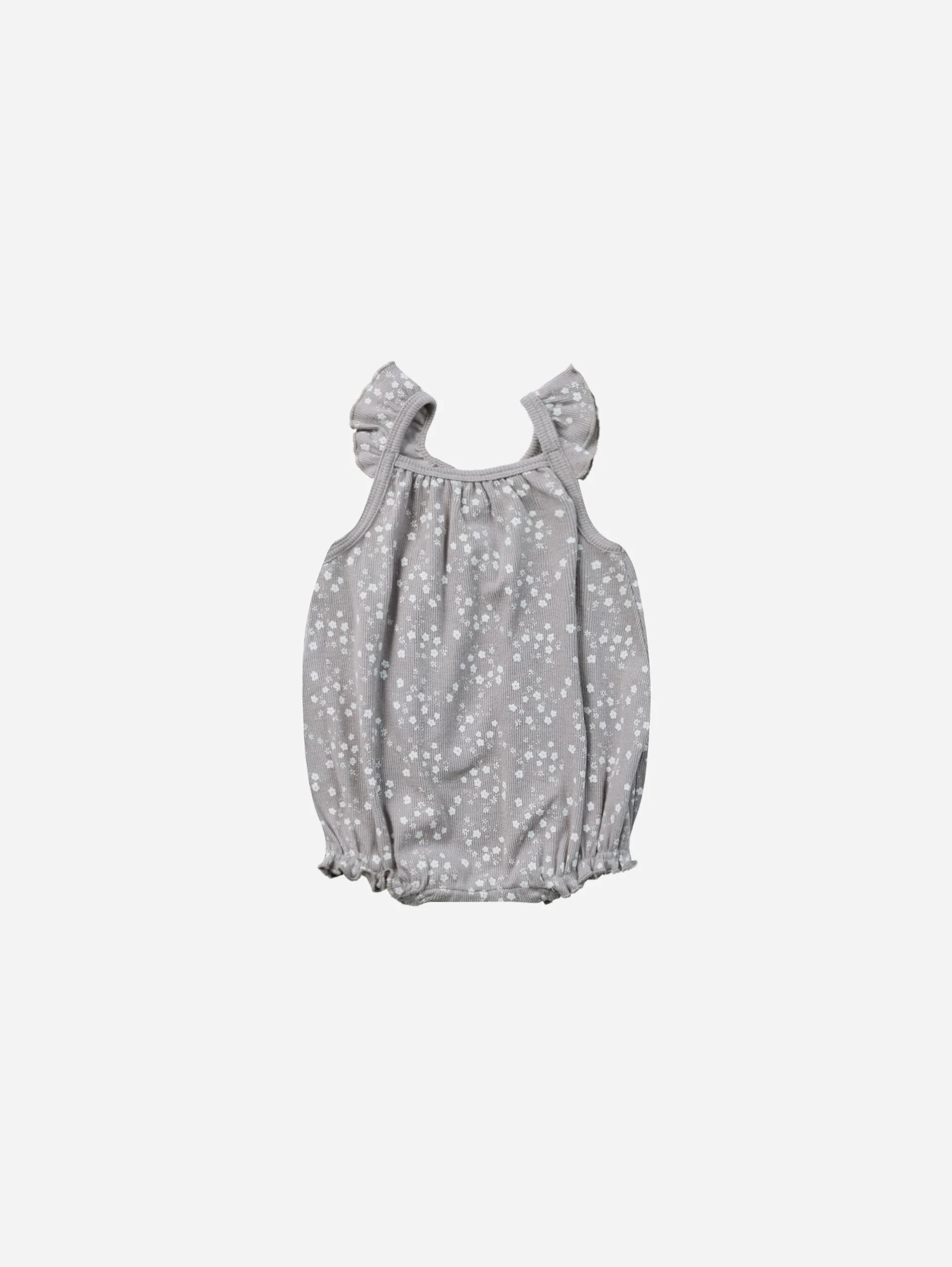 Ribbed Ruffle Romper || Fleur | Rylee + Cru