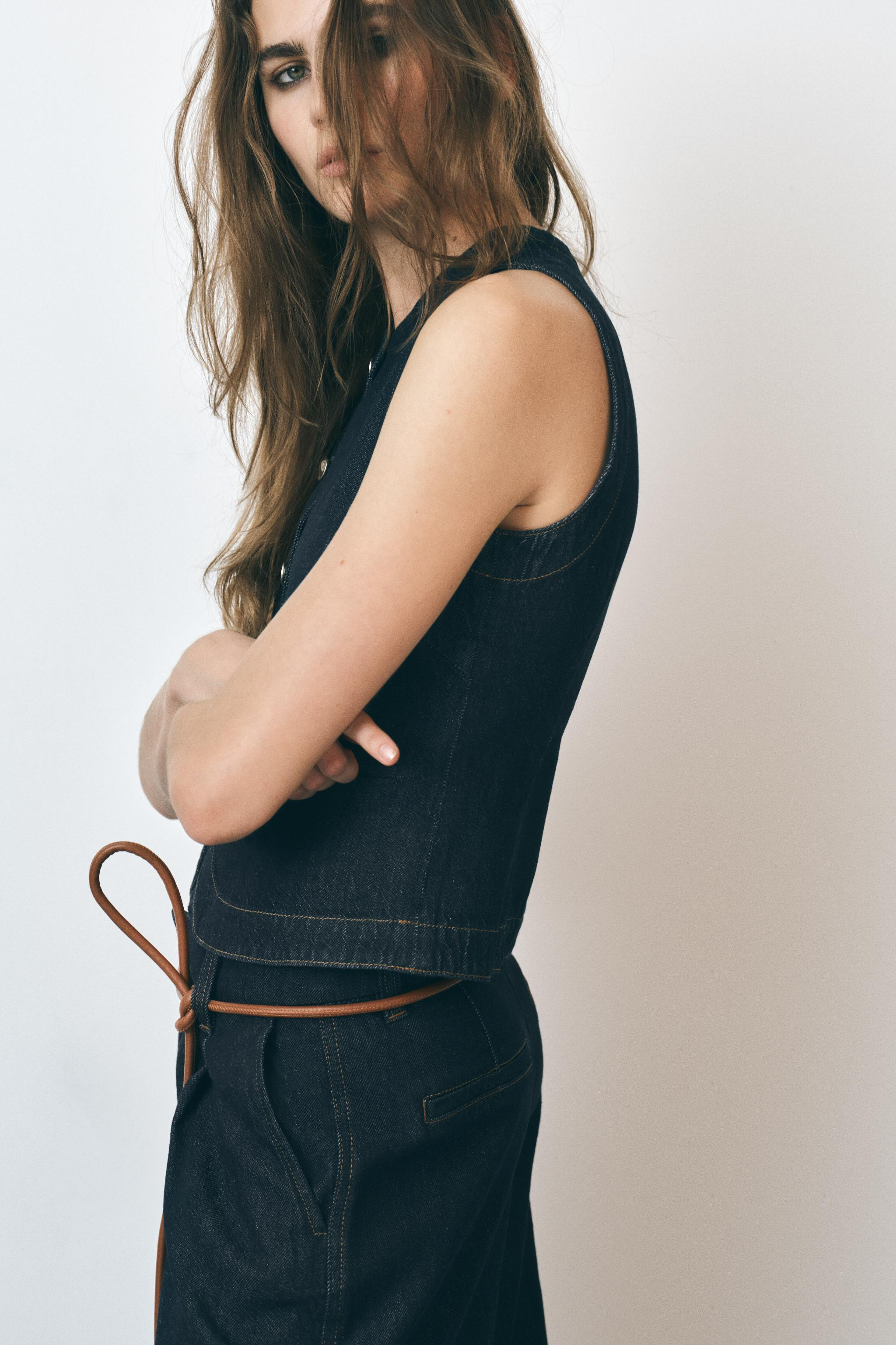 FITTED DENIM VEST Z1975 | Zara US