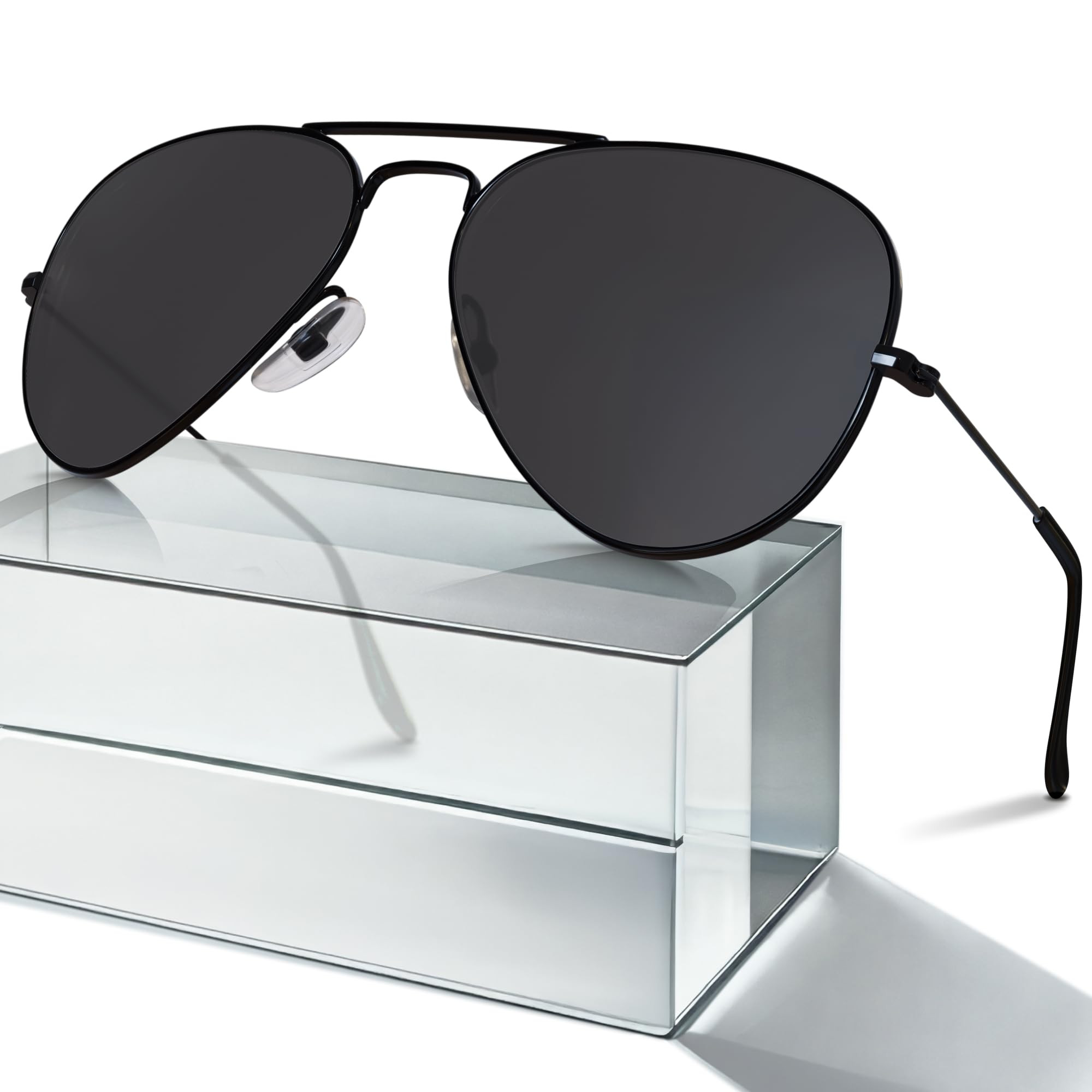 livho Sunglasses for Men Women Aviator Polarized Metal Mirror UV 400 Lens Protection | Amazon (US)