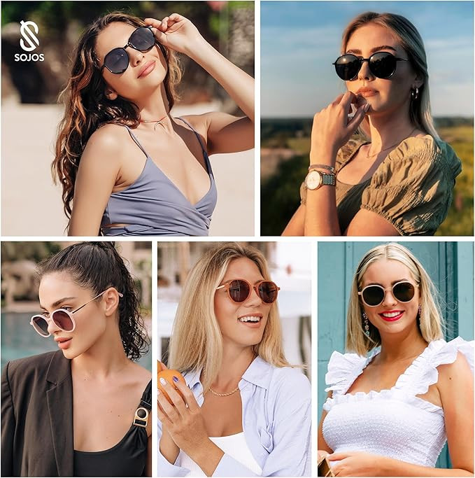 SOJOS Fashion Hexagon Round Sunglasses for Women Trendy Inspired Designer Style Big Shades Sungla... | Amazon (US)