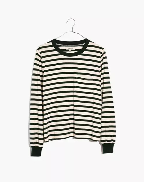 Long-Sleeve Tee in Eaves Stripe | Madewell
