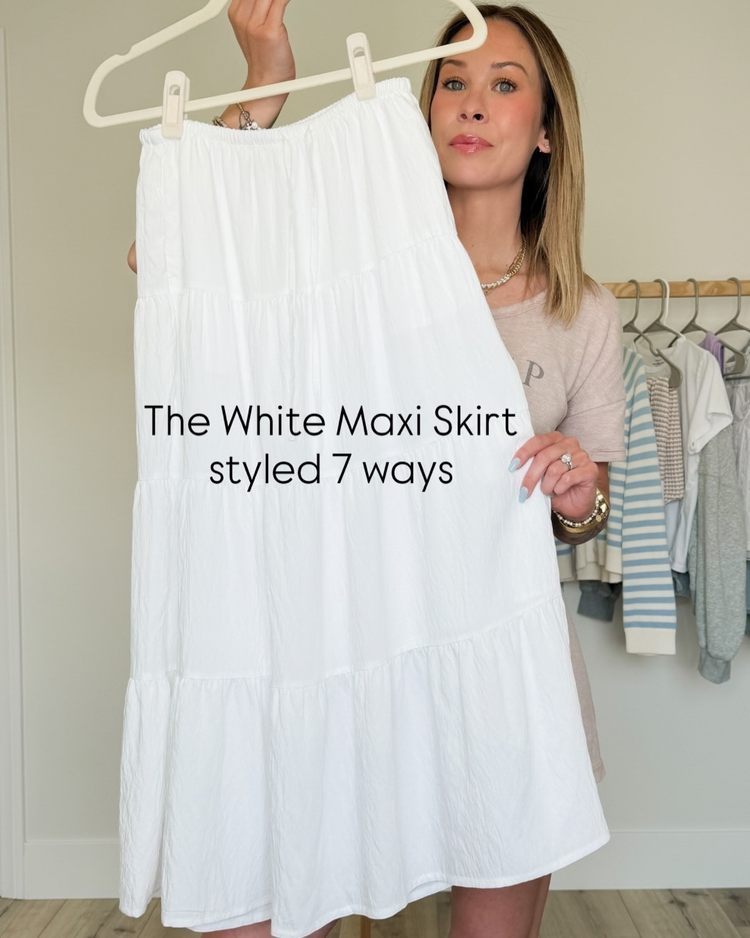 The white maxi styled 7 ways… do you have a favorite? 🤍

#whitemaxiskirt #springfashion #girlyoutfits #effortlessoutfit #affordablefashion