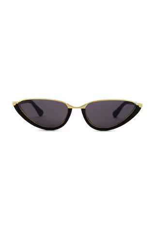 Bottega Veneta Cat Eye Sunglasses in Metallic Gold | FWRD 