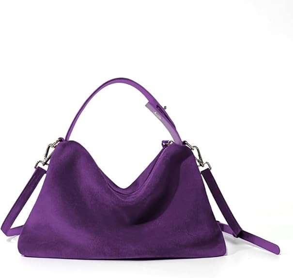 VAKAER Suede Tote Bag for Women, Suede Leather Crossbody Bag with Adjustable Strap Nubuck Shoulde... | Amazon (US)