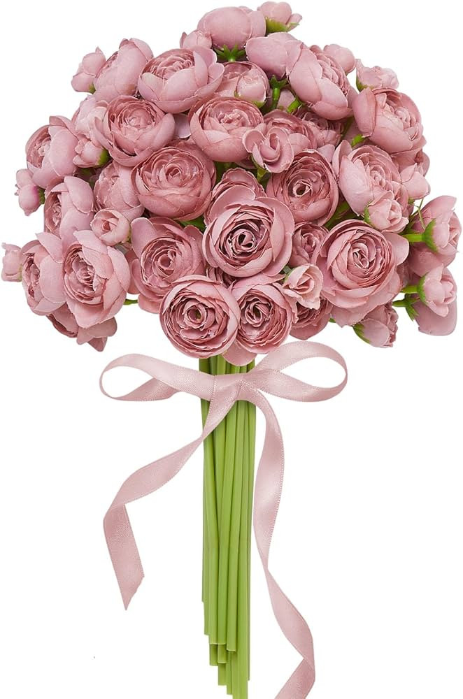 Serwalin 18Pcs Ranunculus Artificial Flowers, Faux Mini Silk Ranunculus Flowers for DIY Artificia... | Amazon (US)