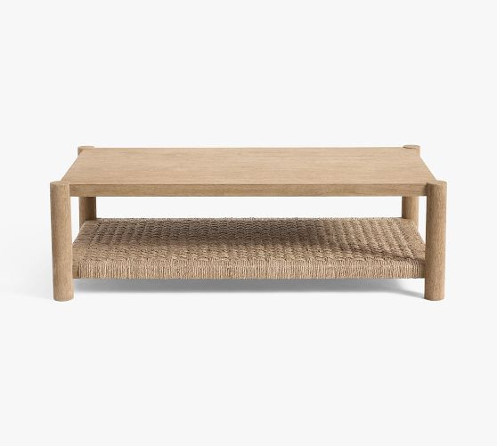 Bolinas Rectangular Woven Coffee Table (54") | Pottery Barn (US)