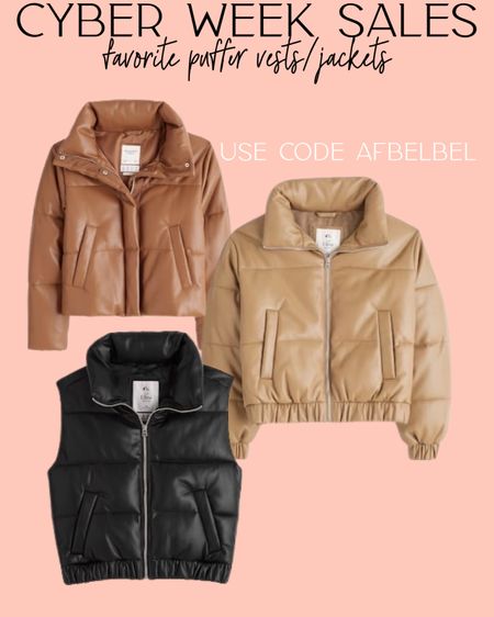 Faux leather puffer jacket and vest size xxs use code AFBELBEL 

#LTKsalealert #LTKunder50 #LTKunder100
