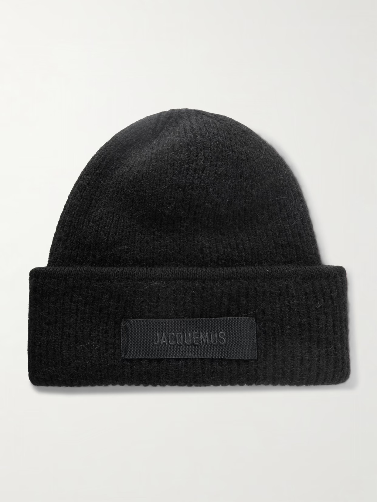 Jacquemus - Le Bonnet Grosgrain-trimmed Ribbed-knit Beanie - Black | NET-A-PORTER (UK & EU)