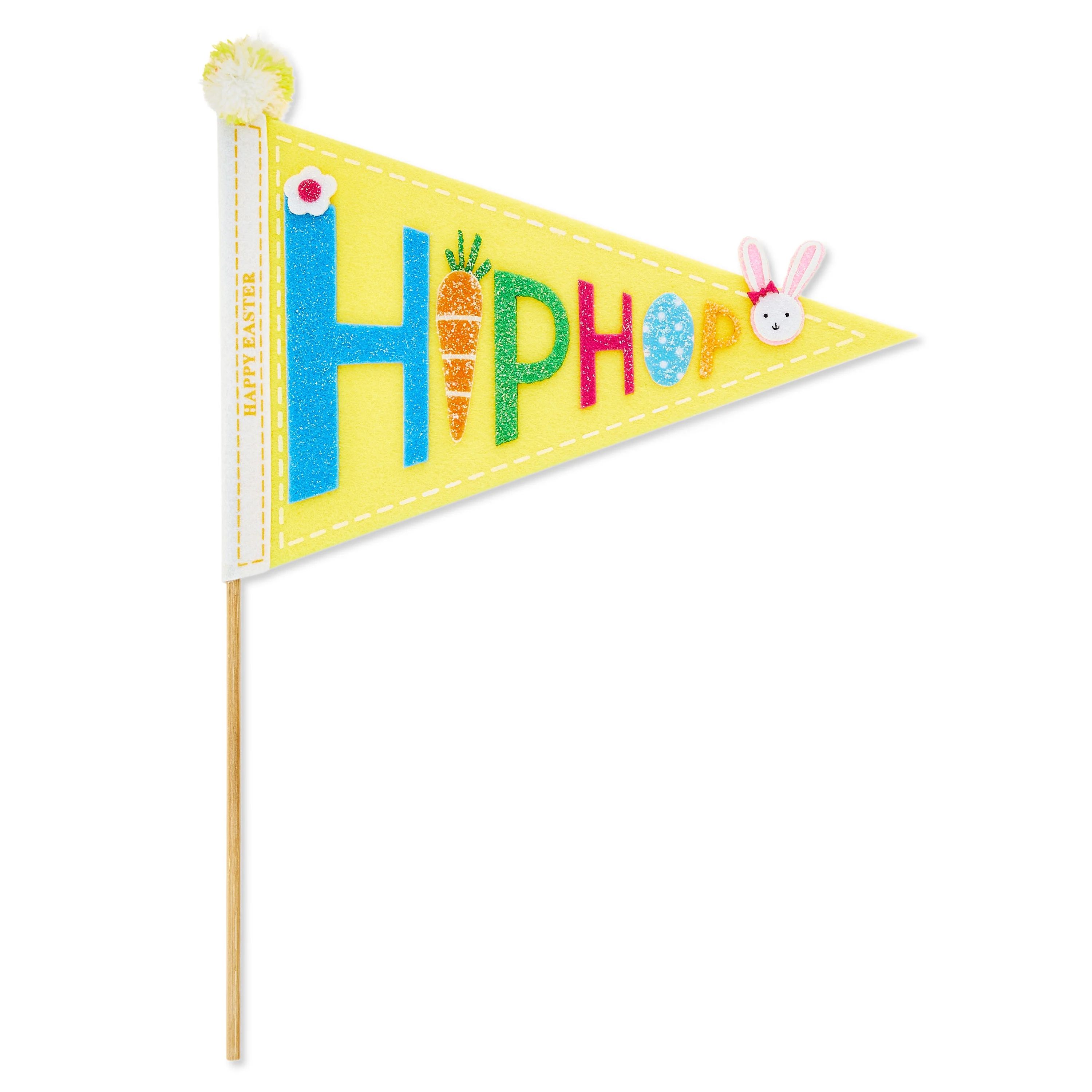 Easter Yellow Hip Hop Pennant Decoration, 12.8 in, Way To Celebrate - Walmart.com | Walmart (US)