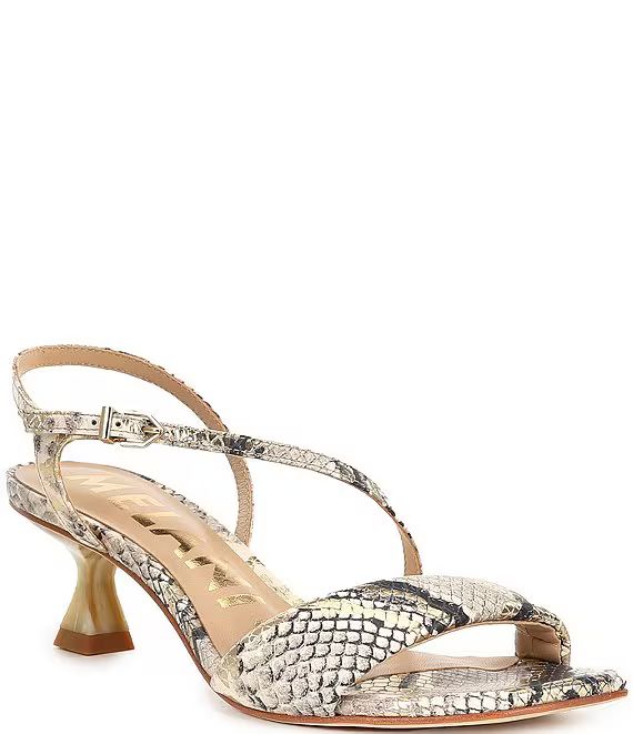 Antonio Melani Rhea Snake Embossed Leather Strappy Sandals | Dillard's | Dillard's