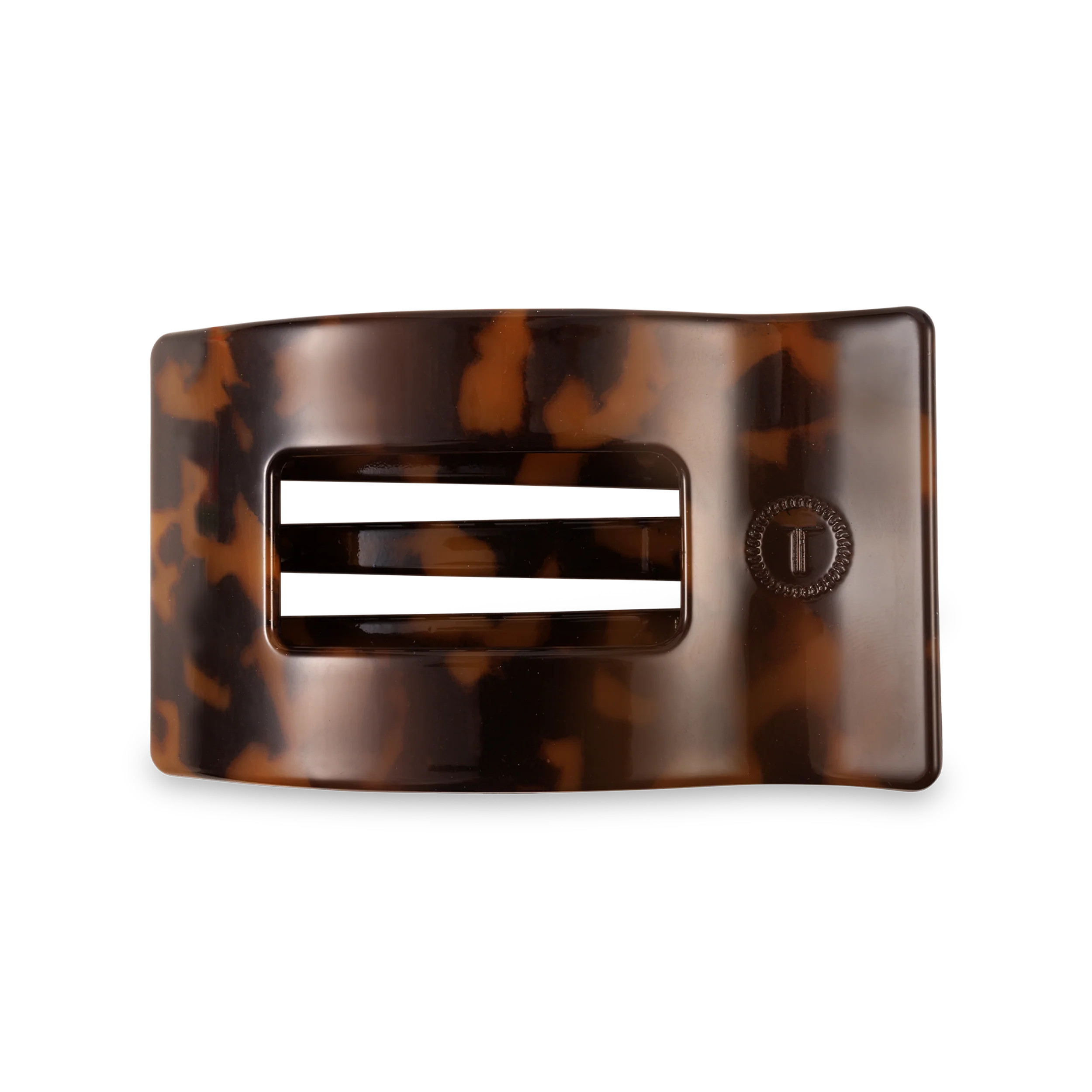 Tortoise Medium Flat Rectangle Hair Clip | TELETIES