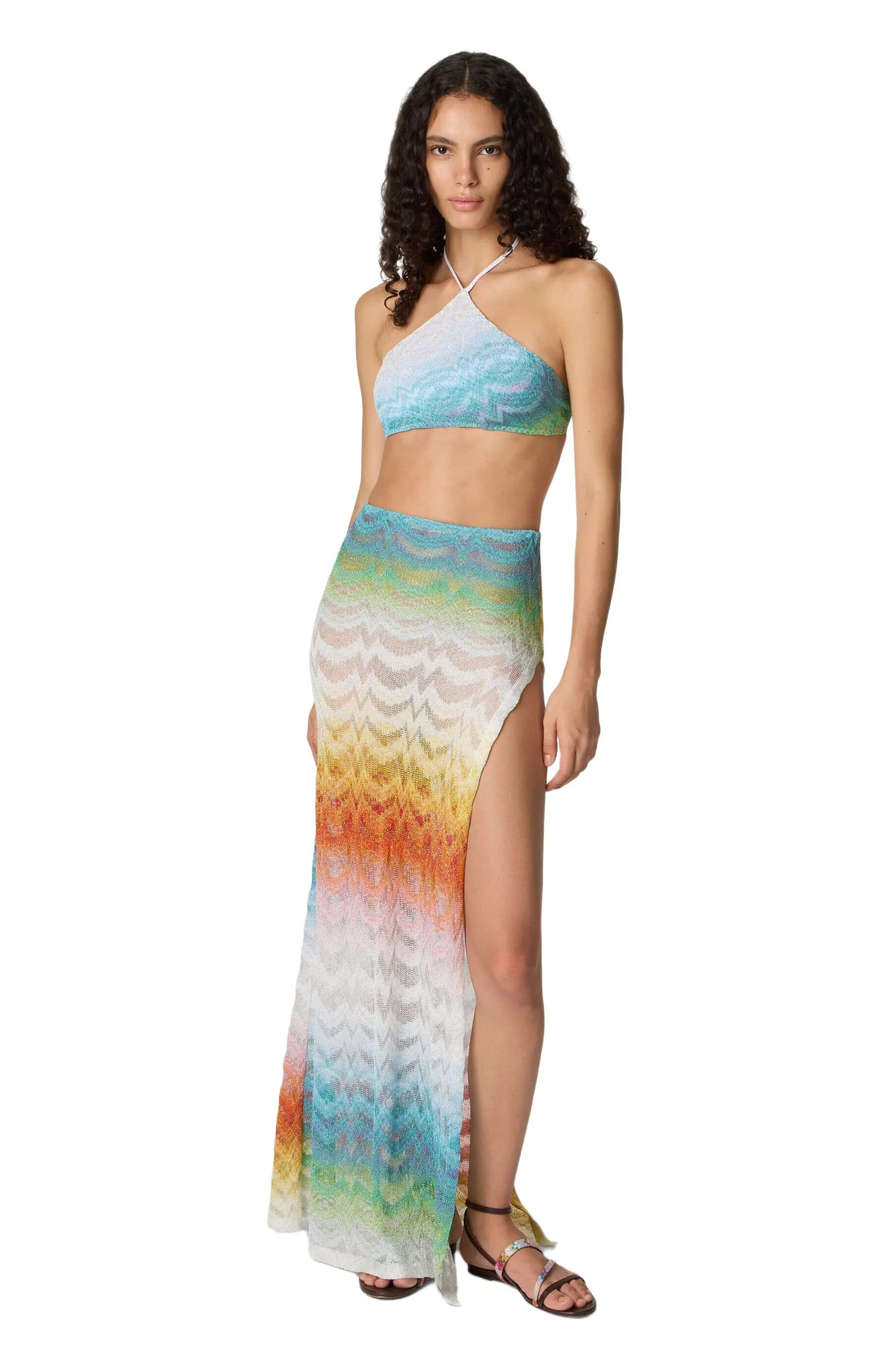 Missoni Long Skirt In Shaded Lam\u00e9 Viscose With Slit (Women) | Nordstrom | Nordstrom
