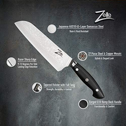 Zelite Infinity Santoku Knife 7 Inch, Santoku Chef Knife, Japanese Chef Kife, Japanese Knife, Cho... | Amazon (US)