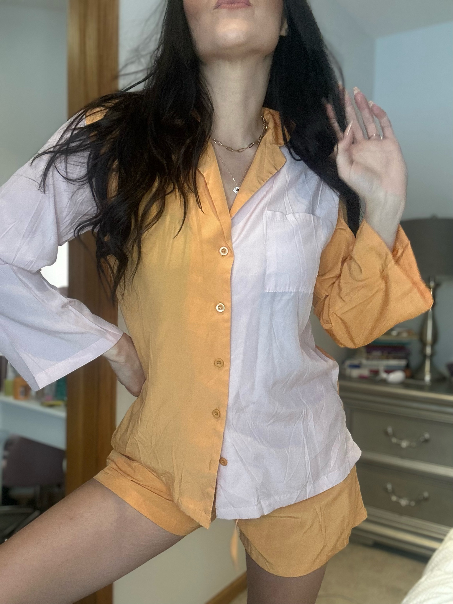 Ekouaer Women Pajamas Set Oversized Notch Neck Loungewear Button Down Shirt and Shorts Casual Pjs Set with Pockets

#LTKstyletip #LTKhome #LTKMostLoved