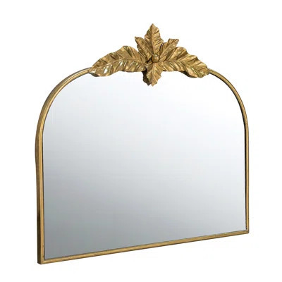 39.5" X 35" Gold Arched Wall Mounted Mirror, Metal Frame, Makes Living Bedroom More Elegant With Natural Reflection Mirror 35", On For Graceful Look, | Wayfair North America