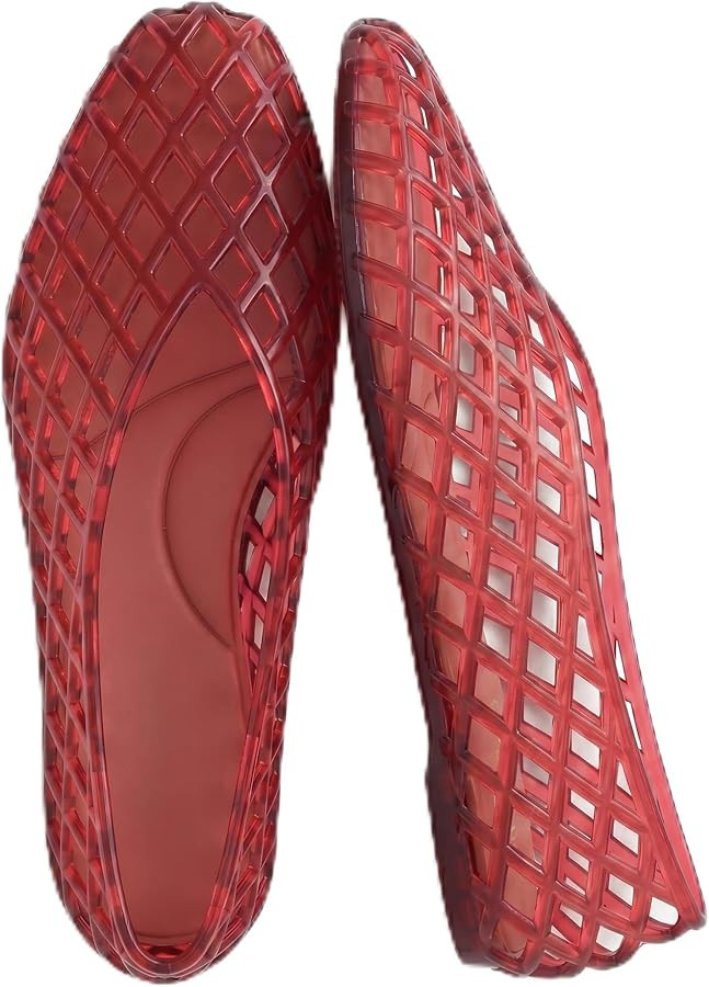 Molozoey Jelly Shoes Women Casual Slip on Mesh Ballet Flats Comfortable Jelly Sandals for Women B... | Amazon (US)