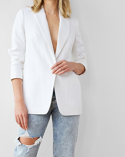 One Button Boyfriend Blazer | Express