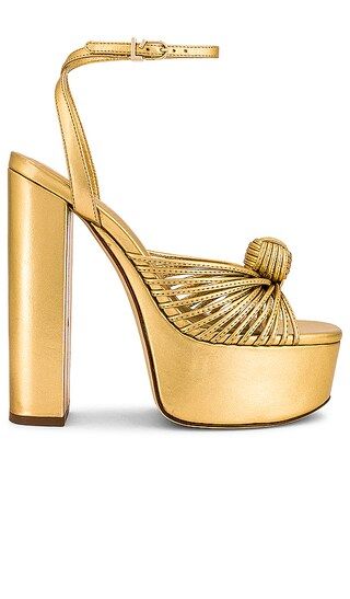 Valerie Platform in Metallic Gold | Revolve Clothing (Global)