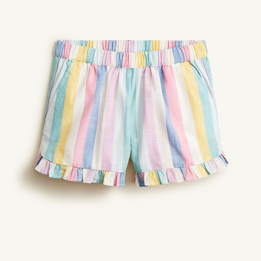 Girls' ruffle pull-on short in slub cotton | J. Crew US