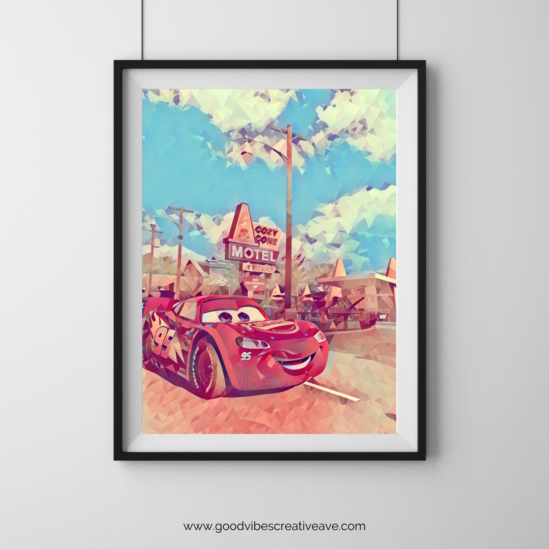 Lightning Mcqueen Poly Art Print: Radiator Springs Cars Land (PDF, PNG, JPG) - Etsy | Etsy (US)