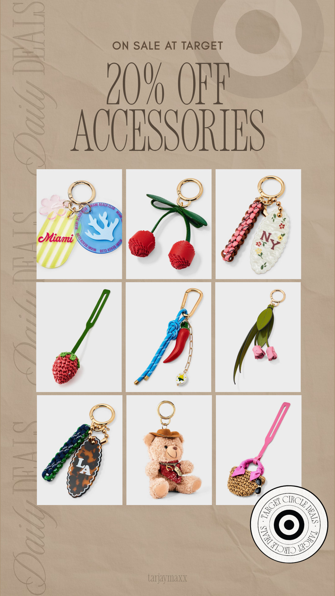 20% off accessories at Target and these little keychains are so adorable—perfect to clip on your keys or bag for the cutest little detail. such a fun way to add personality or grab a few as easy gifts!
spring outfits 2026, easter dress women, easter basket teen girl, easter outfits women, spring dresses, vacation outfits beach, date night outfits, plus size fashion, country concert outfits, easter basket ideas, keychain accessories, bag charms, cute accessories 

 #LTKgrwm #LTKootd