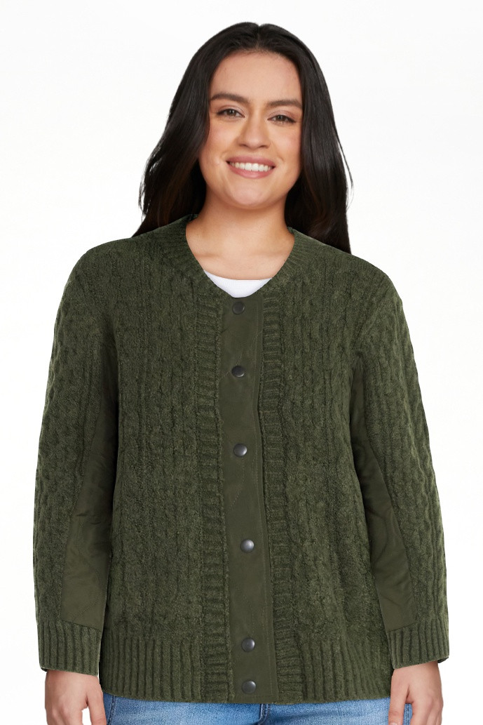 Time and Tru Women's Snap Front Sweater, Sizes XS-XXXL | Walmart (US)