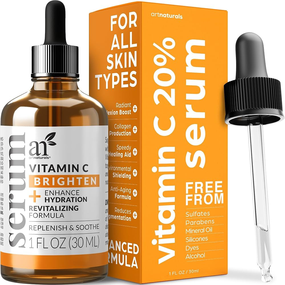 artnaturals Anti-Aging Vitamin C Serum - (1 Fl Oz / 30ml) - with Hyaluronic Acid and Vit E - Wrin... | Amazon (US)