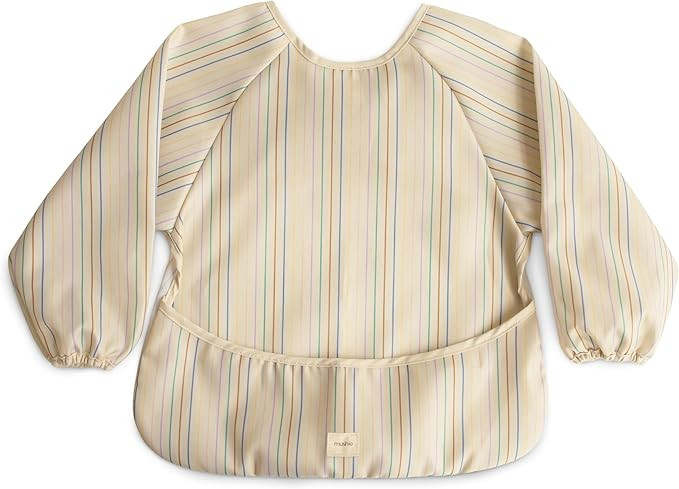 mushie Long Sleeve Baby Bib | Water Resistant Adjustable Fit for Ages 6-24 Months | Amazon (US)