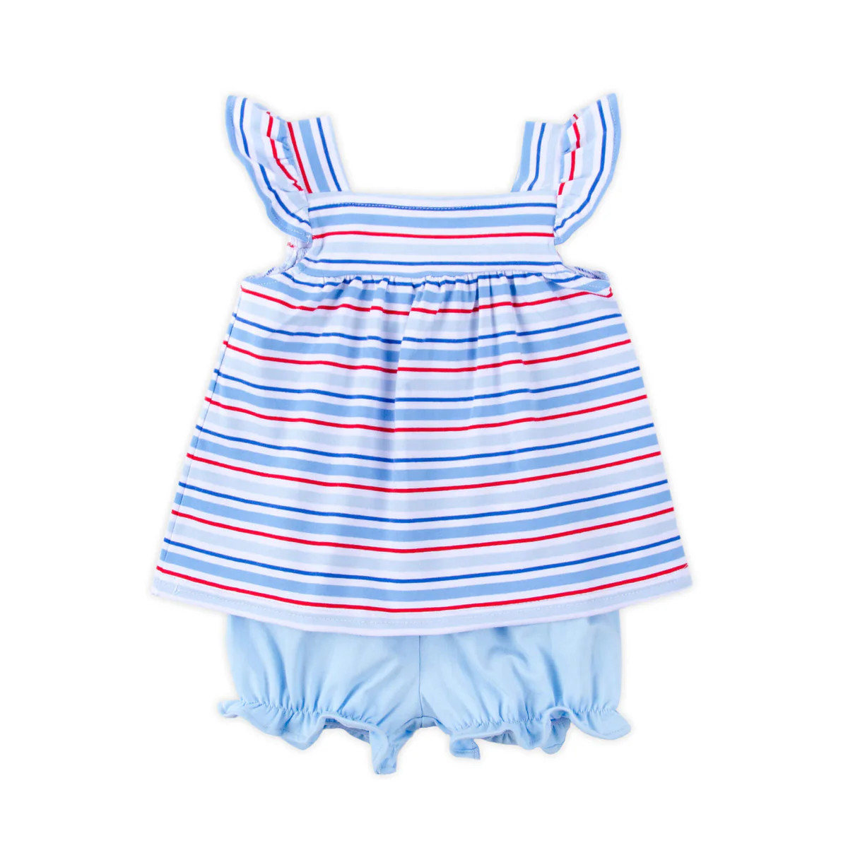 Patriotic Play Red & Blue Stripe Amy Bloomer Set | Classic Whimsy