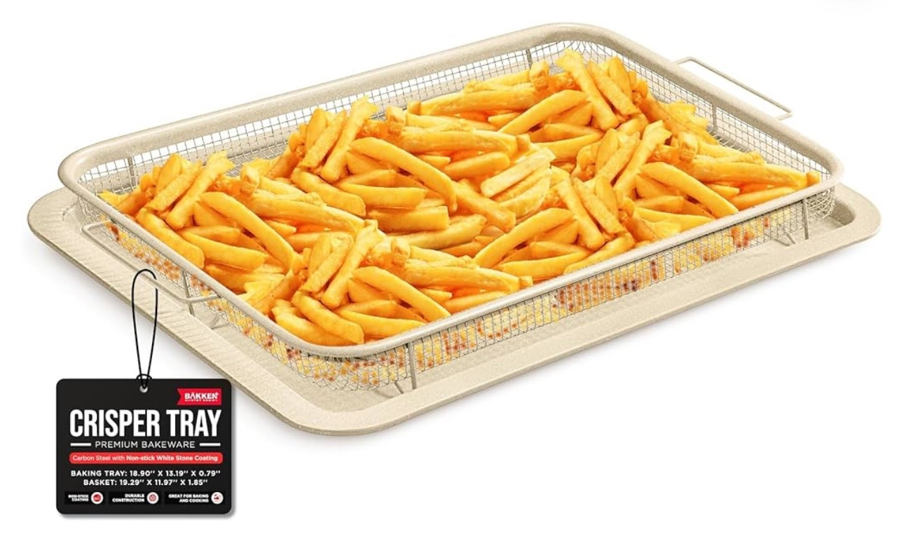 46% off 🎉

Crisper Tray White marble Coating - 2-Piece Set, Non-Stick Basket Design for Healthier Cooking in Regular Ovens - Make Great Crispy Food, Bacon and More, Extra Large Size 19" x 13"

#LTKSaleAlert #LTKSpringSale