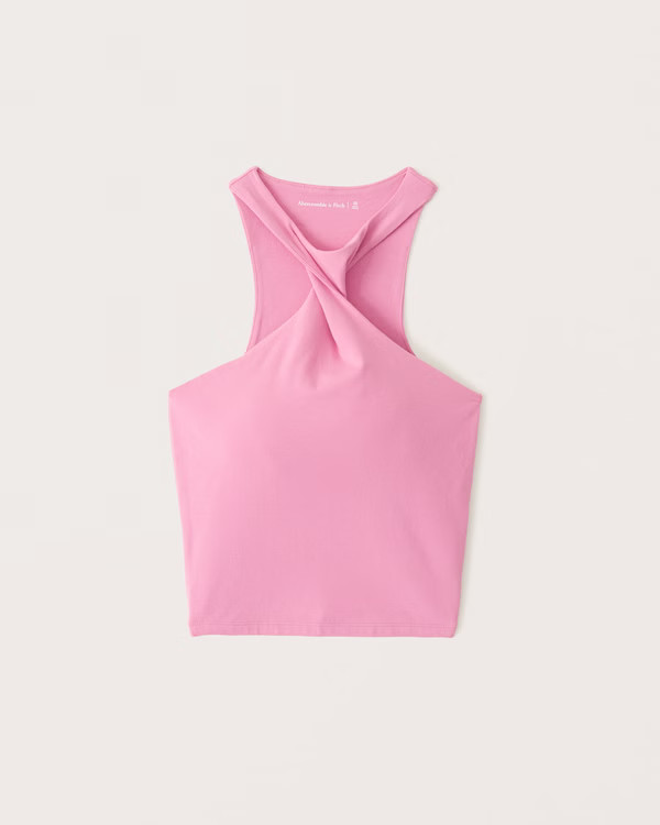 Women's Cotton Seamless Fabric Twist Top | Women's Tops | Abercrombie.com | Abercrombie & Fitch (US)