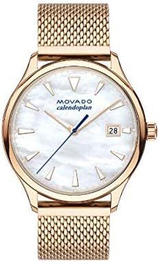Movado Heritage, Gold Steel Case, White Dial, Gold Steel Mesh Bracelet, Women, 3650090 | Amazon (US)