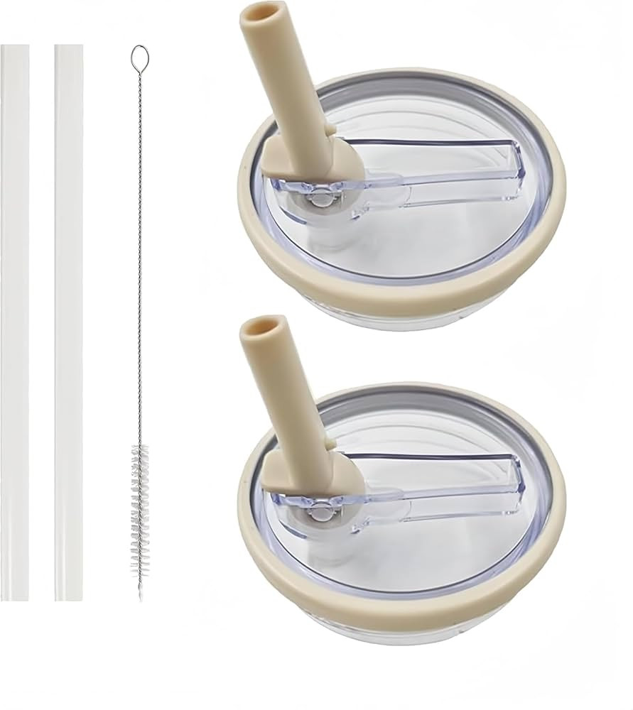 30 oz Tumbler Flip Straw Lid Replacement Fit Compatible with Stanley Quencher Cup,2 PCS Spill Pro... | Amazon (US)