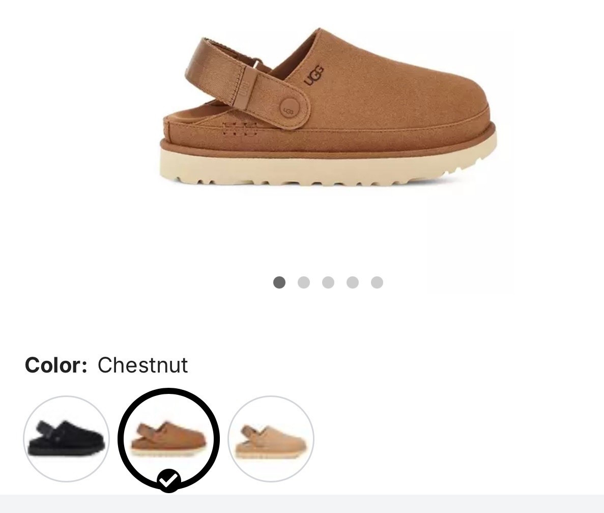 Women's UGG Goldenstar Clogs in Chestnut, sand or black

#LTKCyberWeek